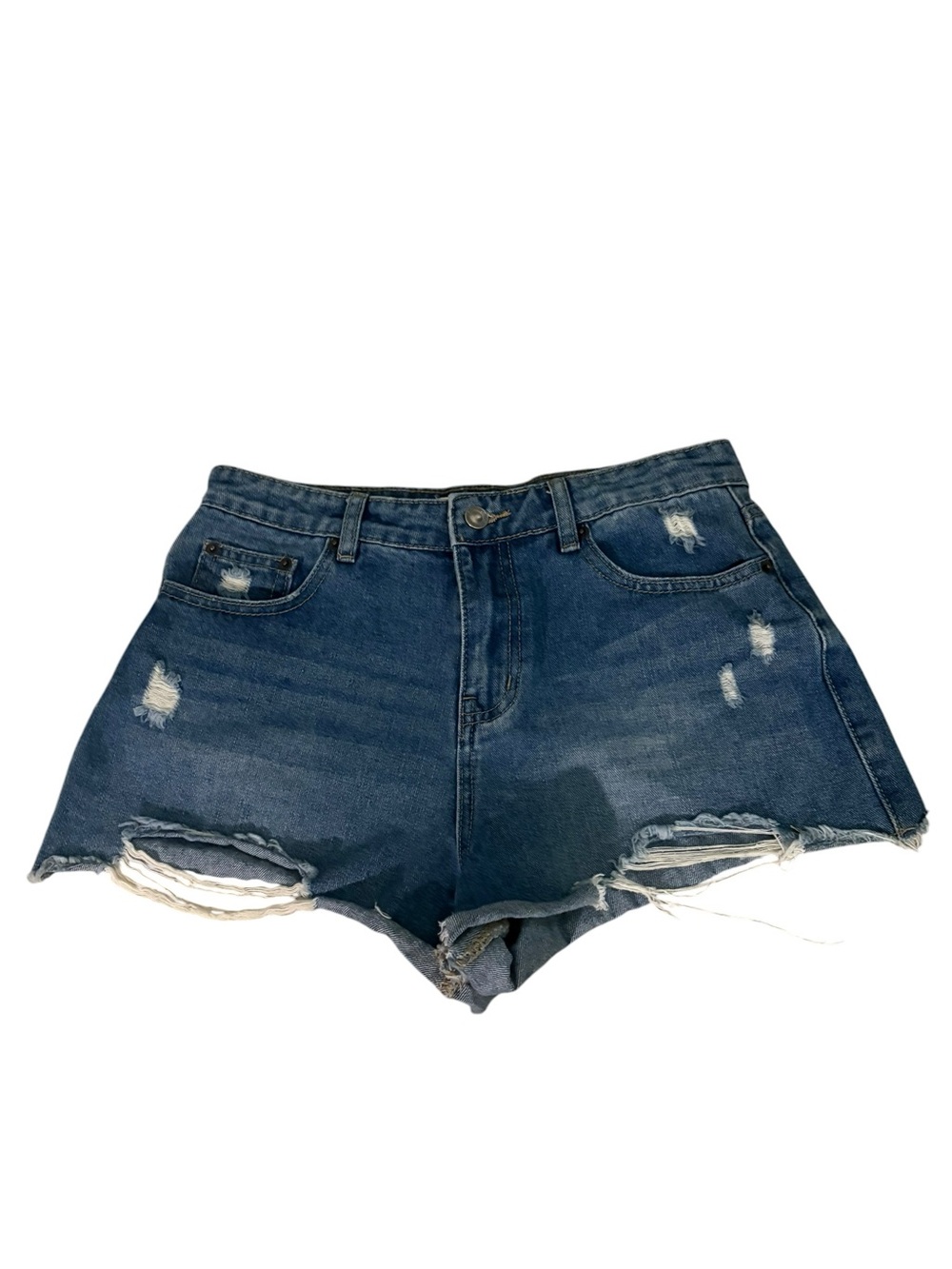 Project Rebel Denim Distressed Jean Shorts Size 5 High Rise Cutoff